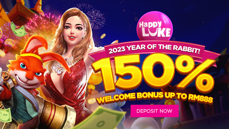 Bonus Alu-aluan sebanyak 150% sehingga RM 888 menanti di Kasino Happy Luke